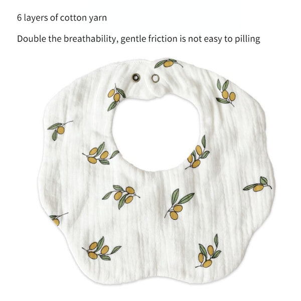 Baby Bibs Cotton Gause Solid Color Print Newborn Bib Infant Burp Cloths Bandana Scarf for Kid Girl Boy Feeding Saliva Towel